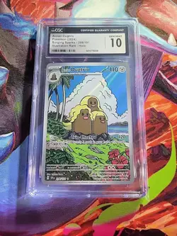 CGC 10 Alolan Dugtrio 208/191 Illustration Rare - Surging Sparks - Pokemon TCG - Image 1