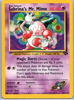 Pokemon TCG Sabrinas Mr Mime 59/132 Gym Challenge D - Image 1