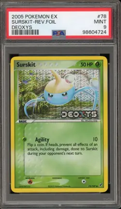 Pokemon Surskit EX Deoxys Reverse Holo #78 PSA 9 Mint - Image 1