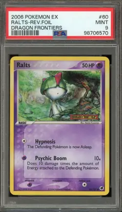 Pokemon Ralts EX Dragon Frontiers Reverse Holo #60 PSA 9 Mint - Image 1