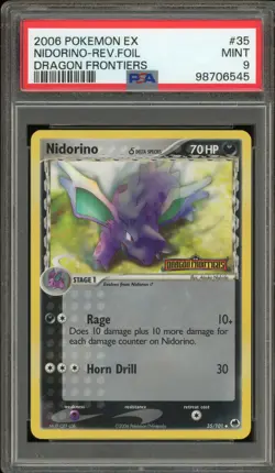 Pokemon Nidorino EX Dragon Frontiers Reverse Holo #35 PSA 9 Mint - Image 1