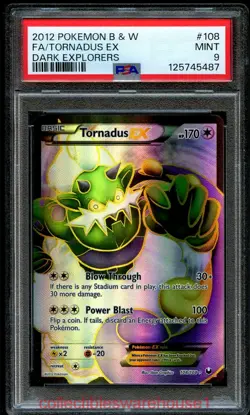 Pokemon Dark Explorers Tornadus ex 108 PSA 9 - Image 1