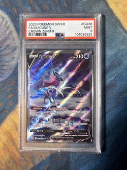 Pokemon TCG - Suicune V GG38/GG70 Crown Zenith Galarian Gallery PSA 9 - Image 1