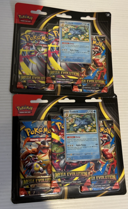 2x Pokemon: Mega Evolution 3 Pack Blister Psyduck & Golduck Promo's TCG - Image 1