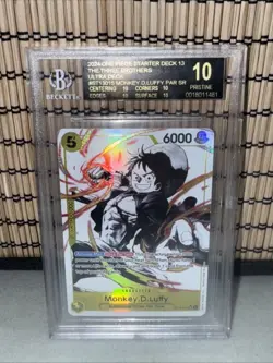 BGS 10 2024 One Piece ST13-015 Monkey.D.Luffy Black Label English - Image 1