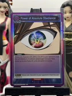 Union Arena TCG Power of Absolute Obedience CGH-1-030 Code Geass Rare! - Image 1