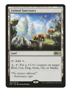 Animal Sanctuary MTG Land Card M21 1x NM Magic the Gathering - Image 1