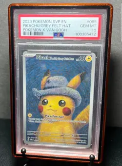 Pikachu Van Gogh (Pikachu with Grey Felt Hat) PSA 10 Pokemon Card - Image 1