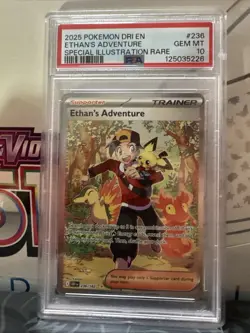 Pokemon TCG Ethan's Adventure Full Art Trainer Card/Charizard Promo PSA 10 - Image 1