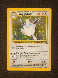 Pokemon TCG Wigglytuff Holo Unlimited Rare Card 16/64 Jungle Base Set - Image 1