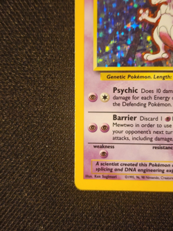 Pokemon TCG Card Mewtwo - 10/102 Base Set Unlimited - Holo Rare HP - Image 2