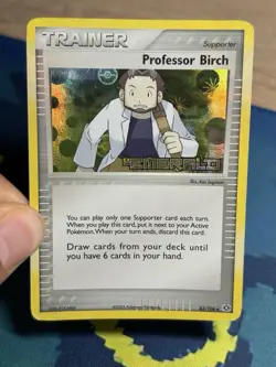 Professor Birch Reverse Holo 82/106 Emerald Uncommon Pokemon Stamped Card - Image 3