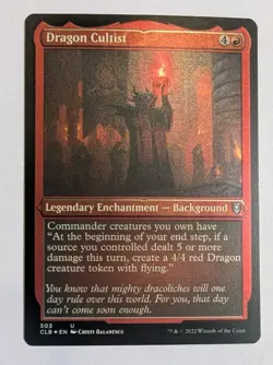Dragon Cultist (Foil Etched) Commander Legends: Battle for Baldur's Gate - MTG - Image 1