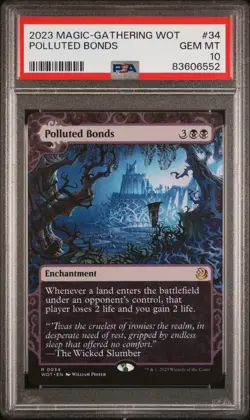 MTG - Magic the Gathering - Polluted Bonds Borderless - Eldraine - PSA 10 Mint - Image 1