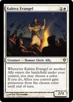 2XKABIRA EVANGEL Zendikar MTG White Creature  Human Cleric Ally RAR - Image 1