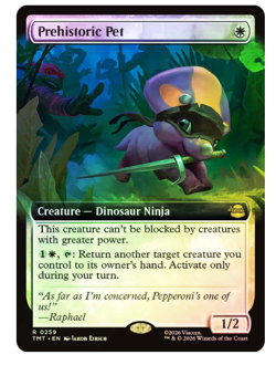 Prehistoric Pet - Foil - Extended Art Teenage Mutant Ninja Turtles MTG - Image 1
