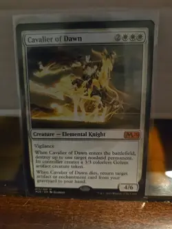Magic: The Gathering Cavalier of Dawn Core Set 2020 Mythic White Creature - Image 1