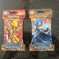 Lot Of (2) 2016 Pokemon XY Steam Siege Sleeved Booster Packs New Factory Sealed - Image 1