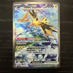 Pokemon Zapdos ex Ultra Rare Full Art Holo Scarlet & Violet 151 Card - Image 1