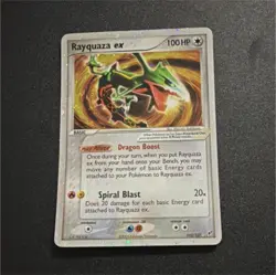 Pokemon Rayquaza ex EX Deoxys Ultra Rare Holo 100 HP 102/107 Card 2005 - Image 1