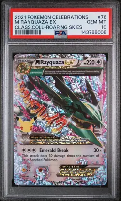 M RAYQUAZA EX 2021 POKEMON CELEBRATIONS CLASSIC COLLECTION #76 PSA 10 - Image 1