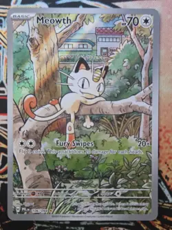 Pokemon TCG Meowth Full Art Holo ME02 Phantasmal Flames 106/094 NM - Image 1
