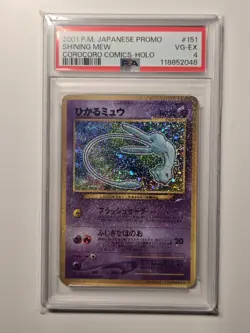 Pokemon TCG Shining Mew Holo Rare Coro Coro Mew No.151 PSA4 VG-EX - Image 1