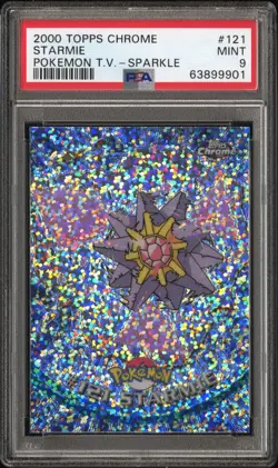 2000 TOPPS CHROME POKEMON T.V. SPARKLE STARMIE #121 PSA 9 - GRAIL ALERT - Image 1