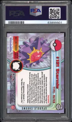 2000 TOPPS CHROME POKEMON T.V. SPARKLE STARMIE #121 PSA 9 - GRAIL ALERT - Image 2