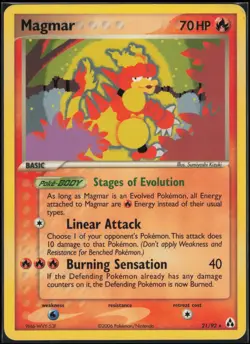 Magmar 21/92 Rare Legend Maker Pokemon Lightly Played - Image 1