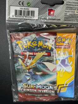 Pokemon Sun and Moon Crimson Invasion collectors album and booster pack - Image 1