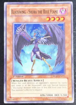 3x Blackwing - Shura the Blue Flame RGBT-EN011 Raging Battle 1st Ed LP Playset - Image 4
