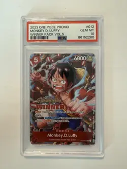 Monkey D Luffy One Piece Treasure Cruise Winner Promo English ST01-012 PSA 10 - Image 1