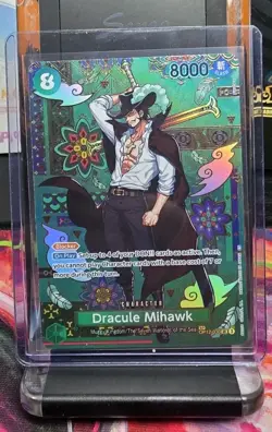 2026 One Piece OP14/EB04 Dracule Mihawk SP Alt Art OP12-030 SR Azure Sea’s Seven - Image 1