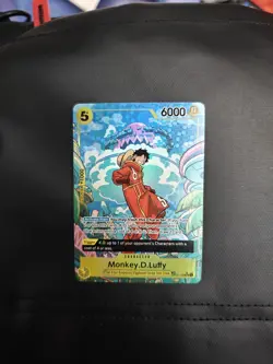 MONKEY.D.LUFFY OP07-109 TREASURE RARE ALTERNATIVE ENGLISH ONE PIECE NEAR MINT - Image 1