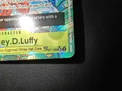 MONKEY.D.LUFFY OP07-109 TREASURE RARE ALTERNATIVE ENGLISH ONE PIECE NEAR MINT - Image 5