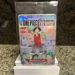 One Piece Monkey.D.Luffy US Voyage College Basketball SEALED - Image 1