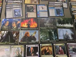 LOTR Trading Card LOT 100+ Cards, 2 Foils, 8 TOPPS, Lord Of The Rings CCG TCG - Image 3