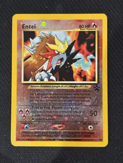Entei Pokemon Card 2001 Black Star Promo Movie Reverse Holo Rare #34/53 - Image 1