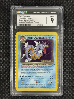 CGC 9 MINT Dark Gyarados 1999 Team Rocket 8/82 Prerelease Holo Pokemon Card - Image 1