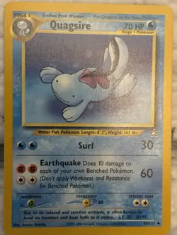 Pokemon Neo Revelation Quagsire 45/111 Creature 2000 English Lot 3 Cards - Image 2
