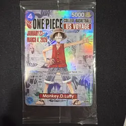 Monkey D. Luffy P-055 Promo One Piece Card College Basketball US Voyage 2026 NEW - Image 1