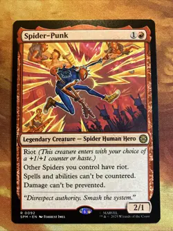 MTG Spider-Punk Marvel's Spider-Man Rare Near-Mint!! - Image 1