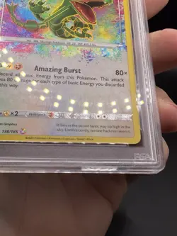 2020 Pokemon Vivid Voltage Rayquaza Amazing Rare 138/185 PSA 10 Gem Mint English - Image 3