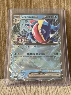 Pokemon TCG Stellar Crown Stamped Promo Greninja EX 041/142 Double Rare - Image 1