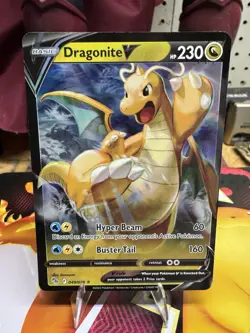 Pokemon Dragonite V 049/078 Pokemon GO Ultra Rare Holo TCG Basic 230 HP - Image 1
