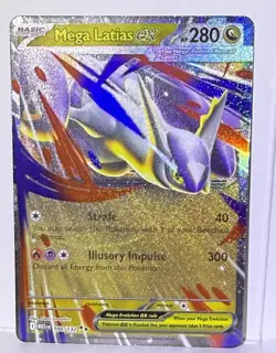 Mega Latias ex 100/132 Pokemon TCG Me01: Mega Evolution Holo NM - Image 1