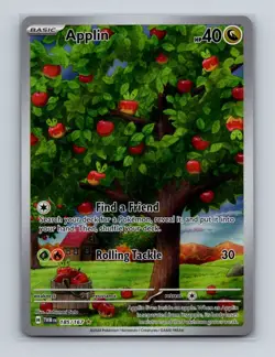Applin 185 2024 Pokemon Twilight Masquerade Illustration Rare Card NM+ - Image 1
