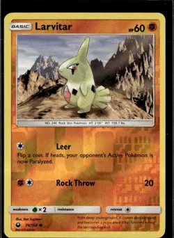 Pokemon Larvitar 74/168 Celestial Storm Reverse Holo Common - Image 1