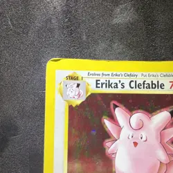 Erika's Clefable 3/132 GYM Heroes 1st Edition Pokemon Holo Rare - DAMAGED Card - Image 2